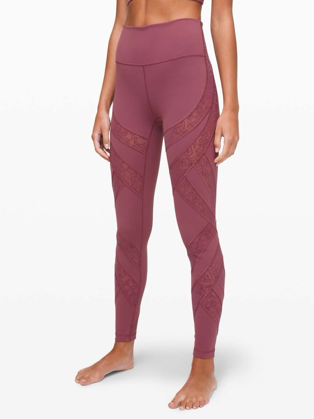 Lululemon Wunder Under High-Rise Tight* Flocked 28" - Mauve